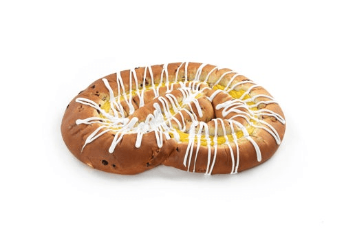 Hvetekringle med vaniljekrem og rosiner (10 biter)