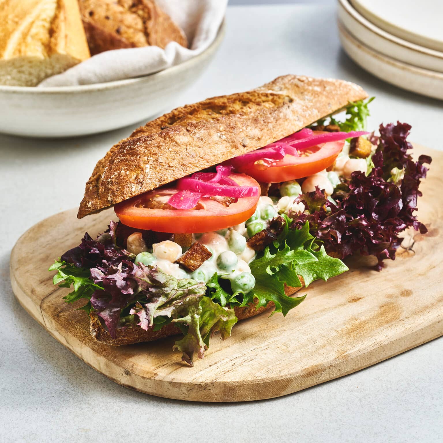 Grov vegansk cæsarbaguette RK