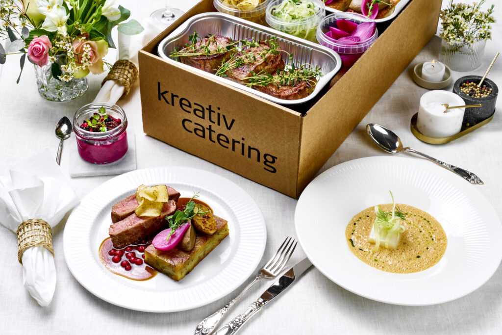 kreativcatering nyttaarskasse 3 retter liggende original