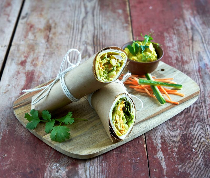 kylling curry wraps