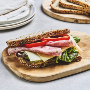 Sandwich med ost og skinke