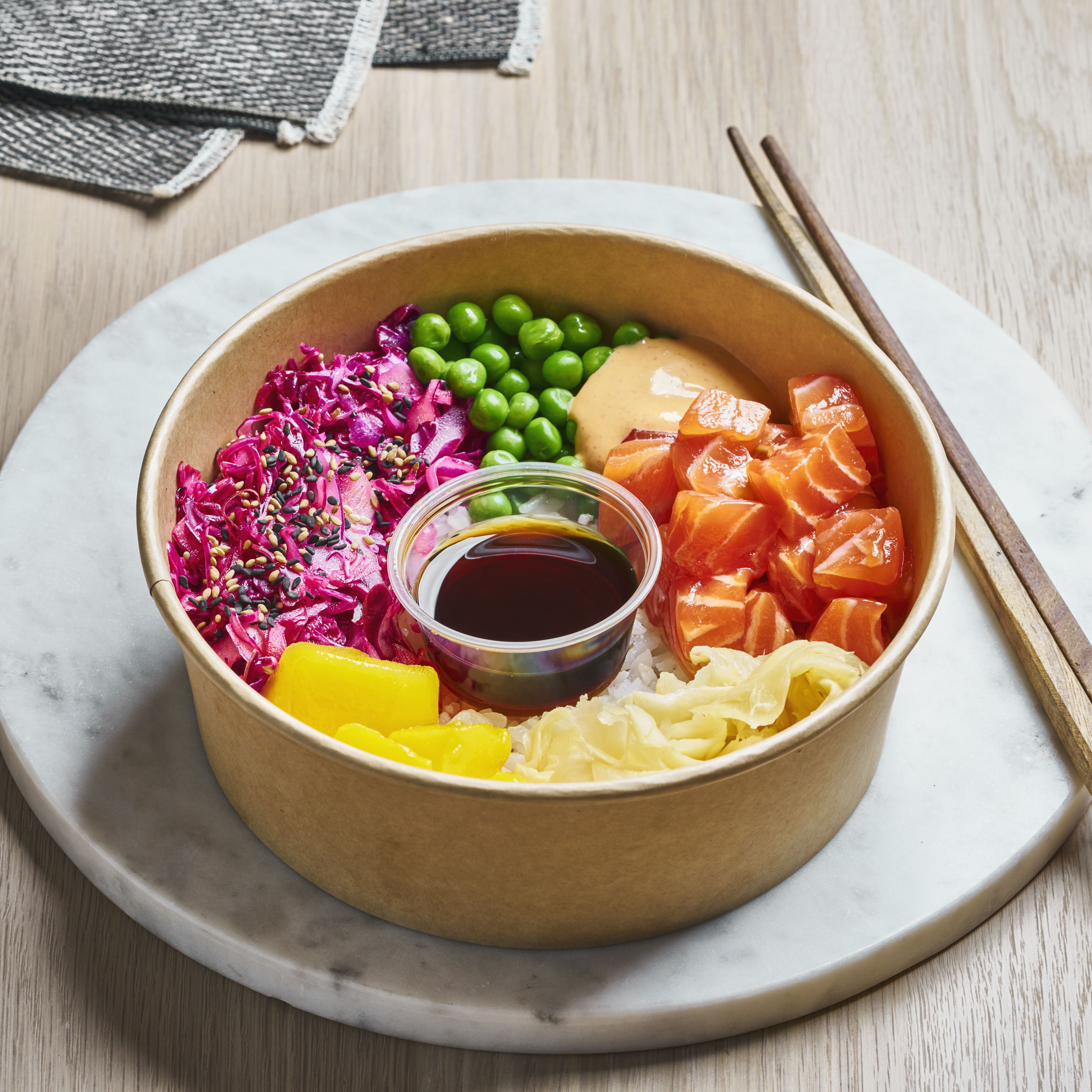 Pokebowl med laks 1 Pokebowl med laks