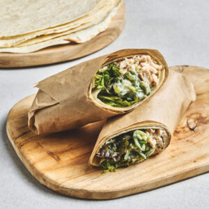 Wraps med kylling og vegansk tzatzikii